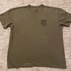 5.11 Tactical Mens T Shirt Graphic Print Short Sleeves Green XXL Double Sided